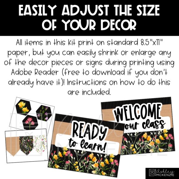 Wildflowers Classroom Door Decor Kit Wildflowers Classroom Door Decor Kit