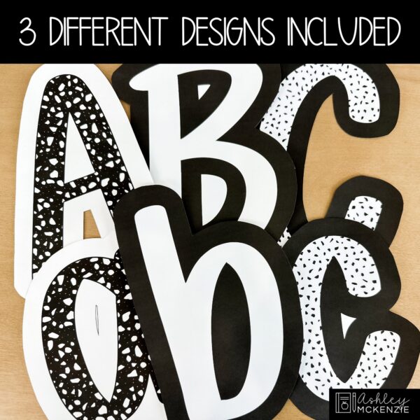Black and White Terrazzo Classroom Decor Bundle Black and White Terrazzo Classroom Decor Bundle