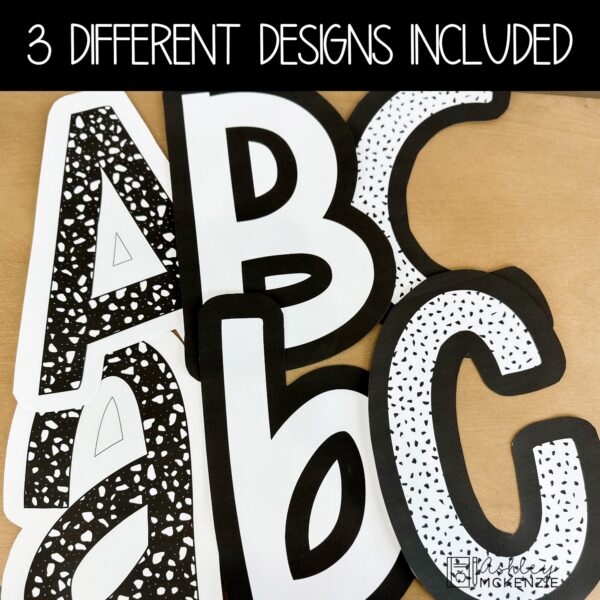 Black and White Terrazzo Classroom Decor Bundle Black and White Terrazzo Classroom Decor Bundle