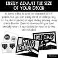 Black and White Terrazzo Classroom Door Decor Kit