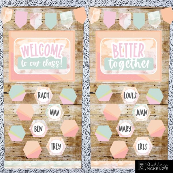 Marbled Pastel Classroom Decor Bundle Marbled Pastel Classroom Decor Bundle