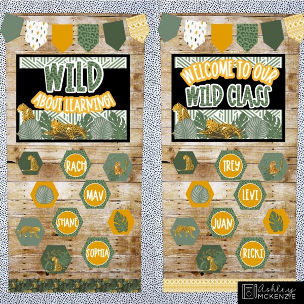 Modern Jungle Back to School Bulletin Board, Posters, A-Z Letters, and Door Decor Bundle Modern Jungle Back to School Bulletin Board, Posters, A-Z Letters, and Door Decor Bundle