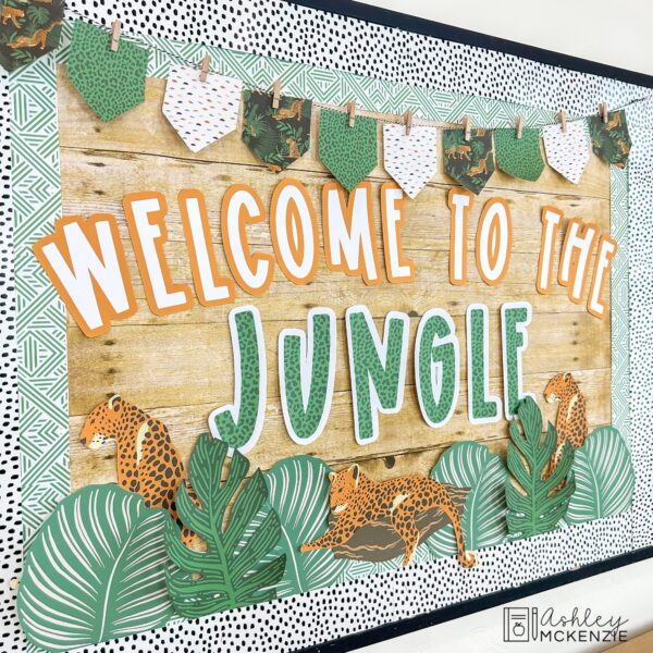 Modern Jungle Back to School Bulletin Board, Posters, A-Z Letters, and Door Decor Bundle Modern Jungle Back to School Bulletin Board, Posters, A-Z Letters, and Door Decor Bundle