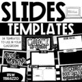 Black and White Terrazzo Google Slides and PowerPoint Templates