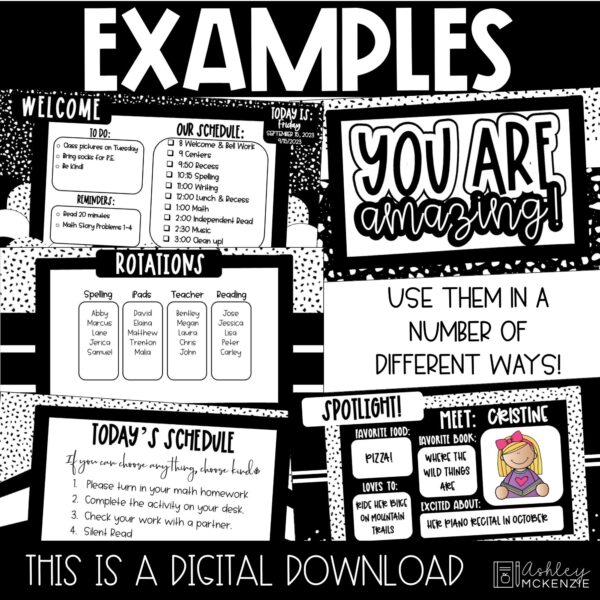 Black and White Terrazzo Google Slides and PowerPoint Templates Black and White Terrazzo Google Slides and PowerPoint Templates