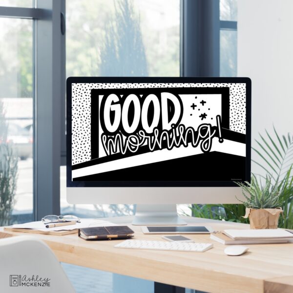 Black and White Terrazzo Classroom Decor Bundle Black and White Terrazzo Classroom Decor Bundle