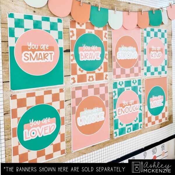 Modern Checkered Back to School Bulletin Board, Posters, A-Z Letters, and Door Decor Bundle Modern Checkered Back to School Bulletin Board, Posters, A-Z Letters, and Door Decor Bundle