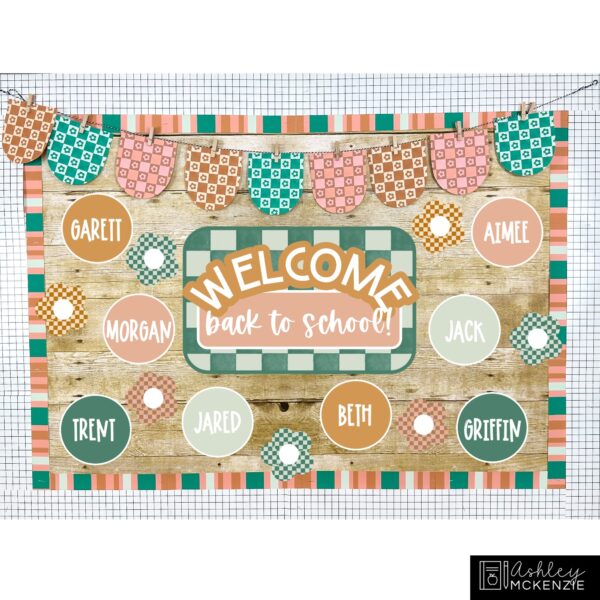 Modern Checkered Back to School Bulletin Board, Posters, A-Z Letters, and Door Decor Bundle Modern Checkered Back to School Bulletin Board, Posters, A-Z Letters, and Door Decor Bundle