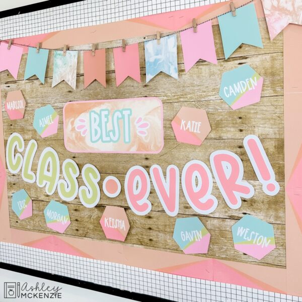 Marbled Pastel Back to School Bulletin Board, Posters, A-Z Letters, and Door Decor Bundle Marbled Pastel Back to School Bulletin Board, Posters, A-Z Letters, and Door Decor Bundle
