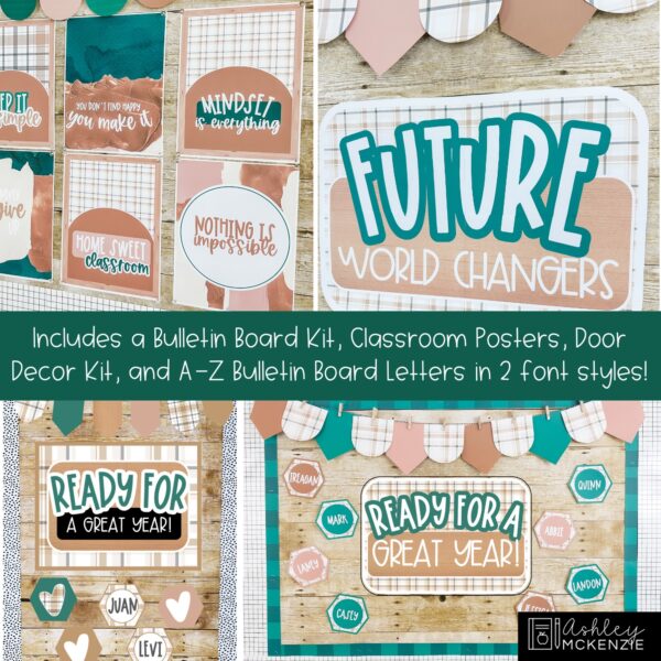 Modern Plaid Back to School Bulletin Board, Posters, A-Z Letters, and Door Decor Bundle Modern Plaid Back to School Bulletin Board, Posters, A-Z Letters, and Door Decor Bundle