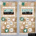 Modern Plaid Back to School Bulletin Board, Posters, A-Z Letters, and Door Decor Bundle