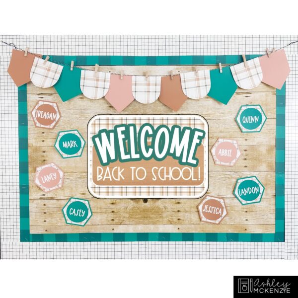 Modern Plaid Back to School Bulletin Board, Posters, A-Z Letters, and Door Decor Bundle Modern Plaid Back to School Bulletin Board, Posters, A-Z Letters, and Door Decor Bundle