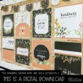 Wildflowers Back to School Bulletin Board, Posters, A-Z Letters, and Door Decor Bundle