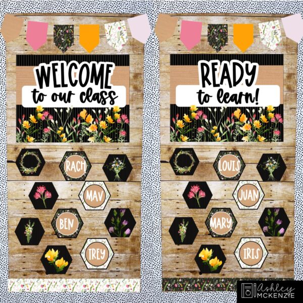 Wildflowers Back to School Bulletin Board, Posters, A-Z Letters, and Door Decor Bundle Wildflowers Back to School Bulletin Board, Posters, A-Z Letters, and Door Decor Bundle