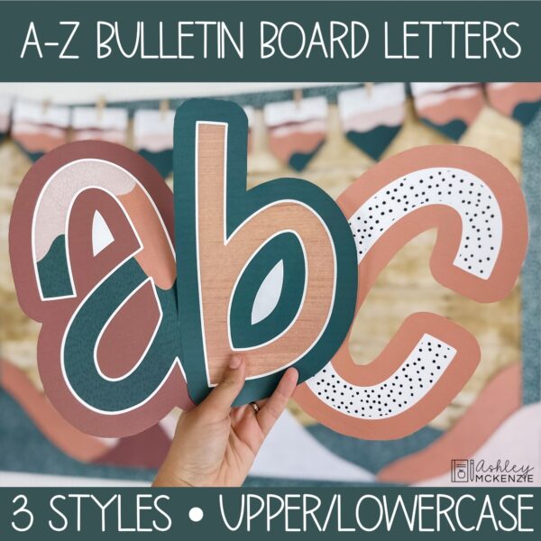 Abstract Landscape Back to School Bulletin Board, Posters, A-Z Letters, and Door Decor Bundle Abstract Landscape Back to School Bulletin Board, Posters, A-Z Letters, and Door Decor Bundle