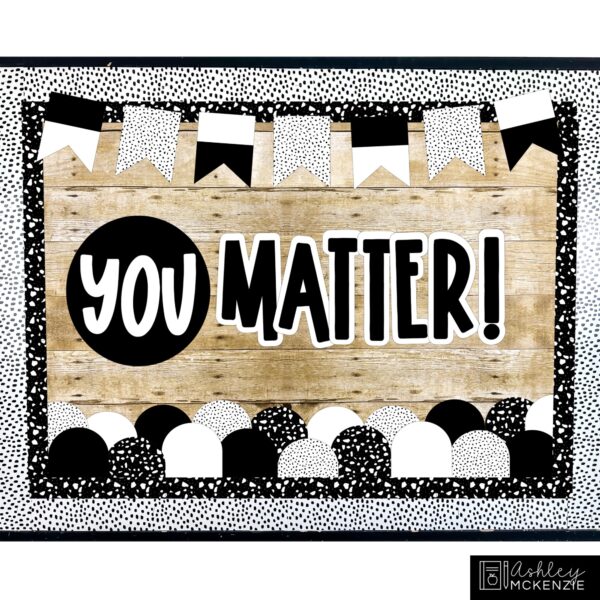 Black and White Terrazzo Back to School Bulletin Board, Posters, A-Z Letters, and Door Decor Bundle Black and White Terrazzo Back to School Bulletin Board, Posters, A-Z Letters, and Door Decor Bundle