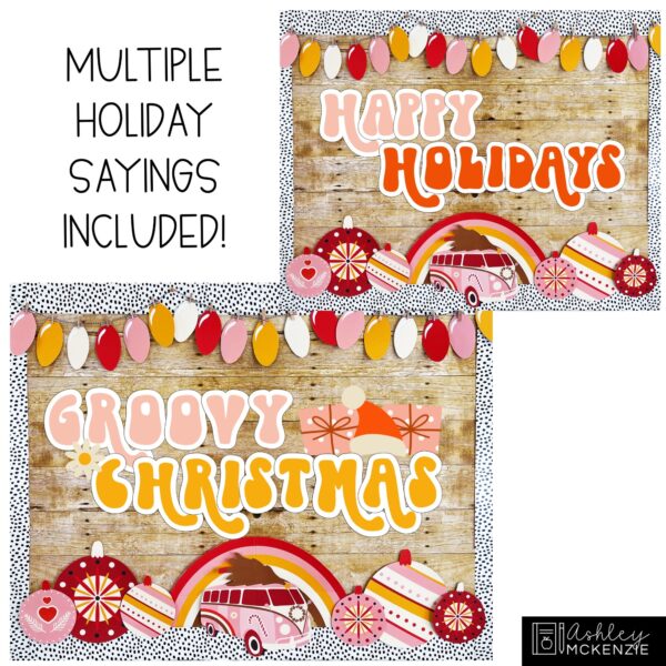 Christmas Retro Theme Classroom Decor Bundle Christmas Retro Theme Classroom Decor Bundle