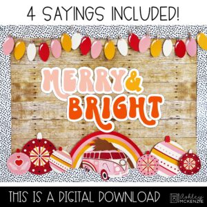 Christmas Retro Theme Bulletin Board Kit