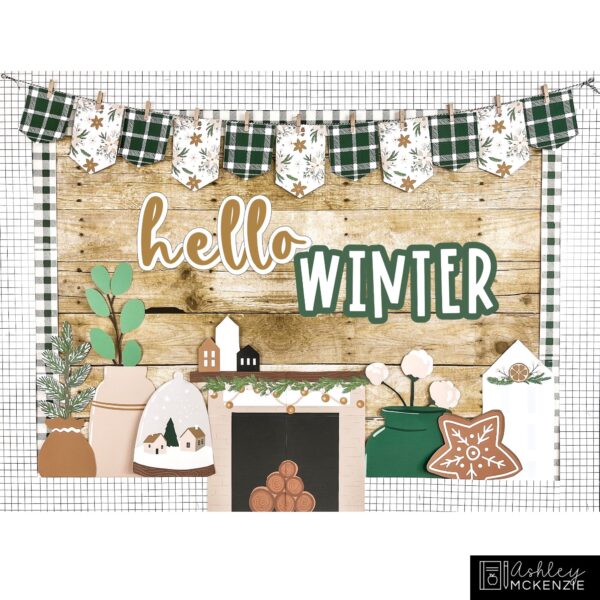 Modern Winter Bulletin Board Kit Modern Winter Bulletin Board Kit