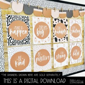 Animal Print Bulletin Board, Posters, A-Z Bulletin Board Letters, and Door Decor Mini Bundle Animal Print Bulletin Board, Posters, A-Z Bulletin Board Letters, and Door Decor Mini Bundle