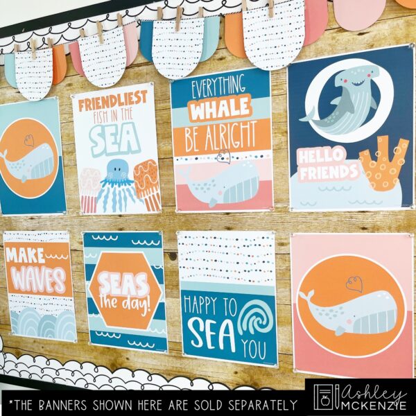 Boho Ocean Classroom Decor | Classroom Posters - Editable! Boho Ocean Classroom Decor | Classroom Posters - Editable!