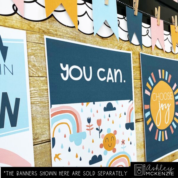 Boho Rainbow Classroom Posters - Editable! Boho Rainbow Classroom Posters - Editable!