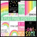 Rainbow Growth Mindset Classroom Posters - Editable!