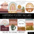Boho Desert Classroom Decor | Classroom Posters - Editable!