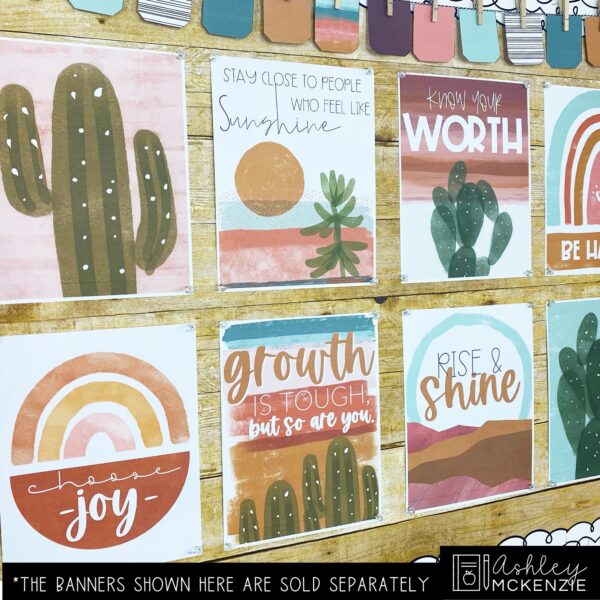 Boho Desert Classroom Decor | Classroom Posters - Editable! Boho Desert Classroom Decor | Classroom Posters - Editable!