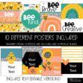 Honey Bee Classroom Decor | Classroom Posters - Editable!