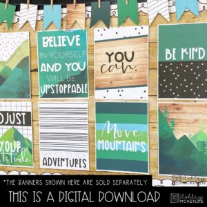 Scandi Mountains Classroom Posters – Editable! Scandi Mountains Classroom Posters - Editable!