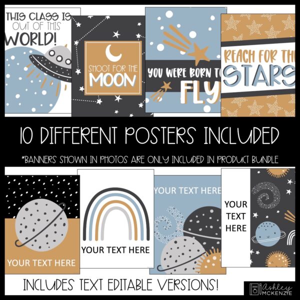 Space Classroom Decor | Classroom Posters - Editable! Space Classroom Decor | Classroom Posters - Editable!