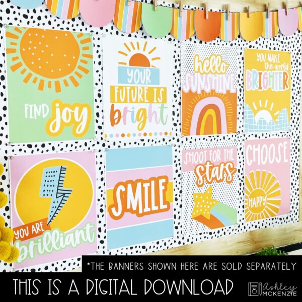 Hello Sunshine Classroom Decor | Classroom Posters - Editable! Hello Sunshine Classroom Decor | Classroom Posters - Editable!