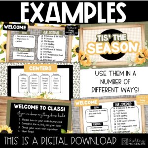 Fall Sunflowers Google Slides and PowerPoint Templates