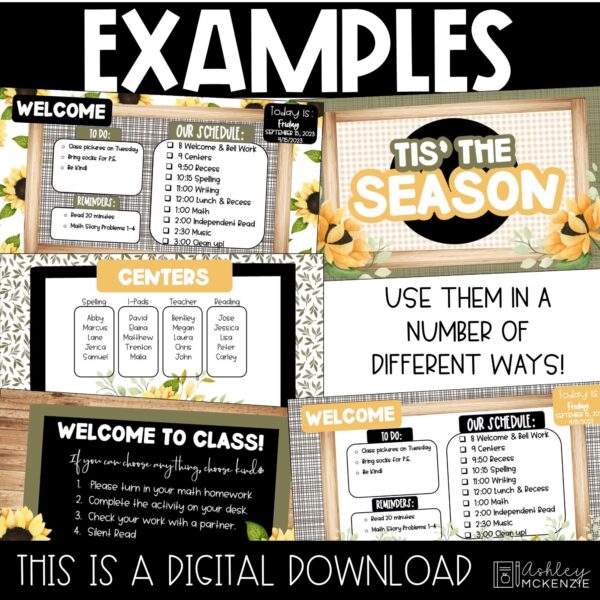 Fall Sunflowers Google Slides and PowerPoint Templates Fall Sunflowers Google Slides and PowerPoint Templates