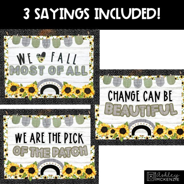 Fall Sunflowers Bulletin Board Kit Fall Sunflowers Bulletin Board Kit