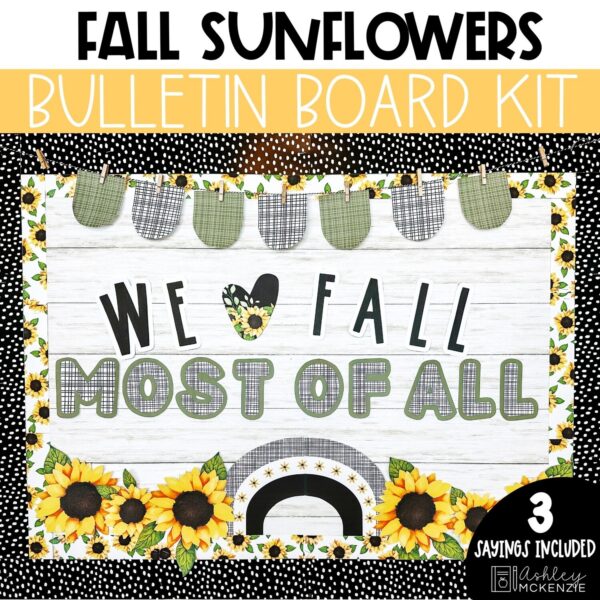Fall Sunflowers Bulletin Board Kit
