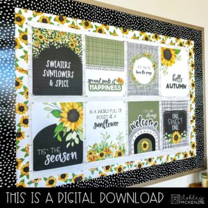 Fall Sunflowers Classroom Decor | Classroom Posters – Editable! Fall Sunflowers Classroom Decor | Classroom Posters - Editable!