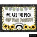 Fall Sunflowers Bulletin Board, Posters, A-Z Letters, and Google Slides Templates Bundle