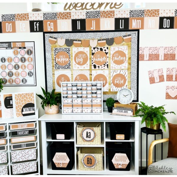 Boho Neutral Animal Print Classroom Decor Bundle Boho Neutral Animal Print Classroom Decor Bundle