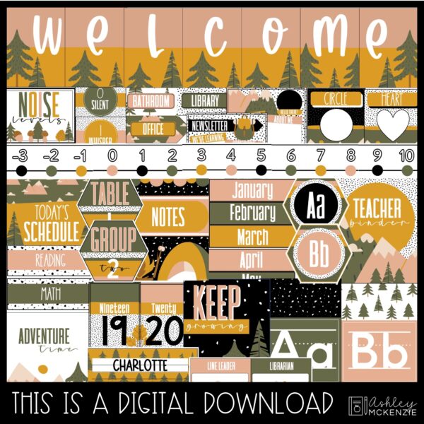 Camping Adventure Classroom Decor Bundle Camping Adventure Classroom Decor Bundle