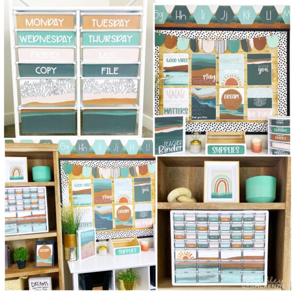 Calm Coastal or Ocean Classroom Decor Bundle Calm Coastal or Ocean Classroom Decor Bundle