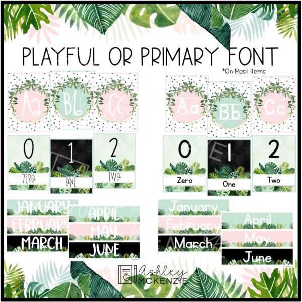 Modern Tropical Classroom Decor Bundle Modern Tropical Classroom Decor Bundle