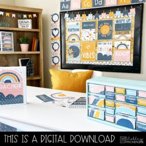 Boho Rainbow Classroom Decor Bundle
