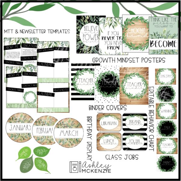 Modern Farmhouse Classroom Decor Bundle Modern Farmhouse Classroom Decor Bundle