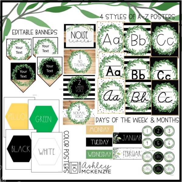Modern Farmhouse Classroom Decor Bundle Modern Farmhouse Classroom Decor Bundle