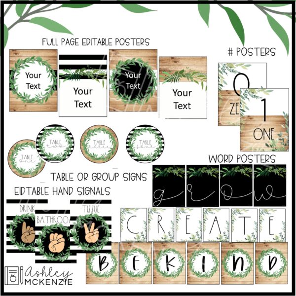 Modern Farmhouse Classroom Decor Bundle Modern Farmhouse Classroom Decor Bundle