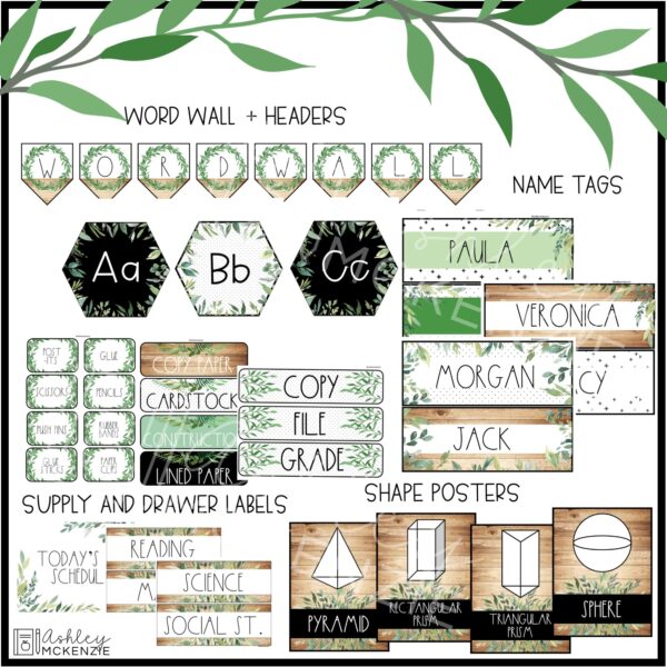 Modern Farmhouse Classroom Decor Bundle Modern Farmhouse Classroom Decor Bundle