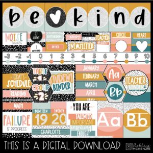 Calm Terrazzo Classroom Decor Bundle
