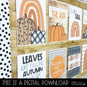Fall Pumpkins Classroom Posters